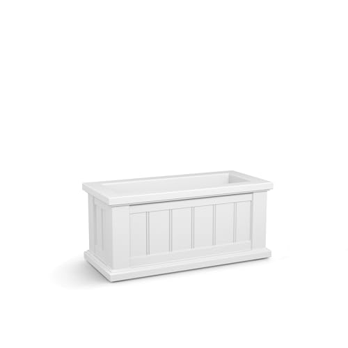 Cape Cod White Water Reservoir Planter 24x11x11 Polyethylene